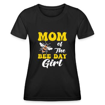 Mama Of The Bee Day Girl Bee Birthday Party Theme - Women's Functional T-Shirt - black - Front - AI Model Female 172 light (172cm)