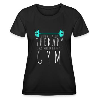 Fitness Sport Gym Entraînement Musculation - T-shirt sport Femme - noir - Devant - AI Model Female 172 light (172cm)