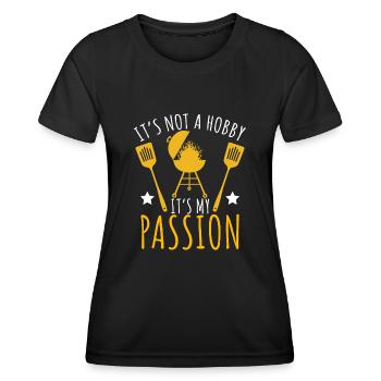 Grillen Grillmeister Barbecue Grill - Frauen Funktions-T-Shirt - Schwarz - Vorne - AI Model Female 172 light (172cm)