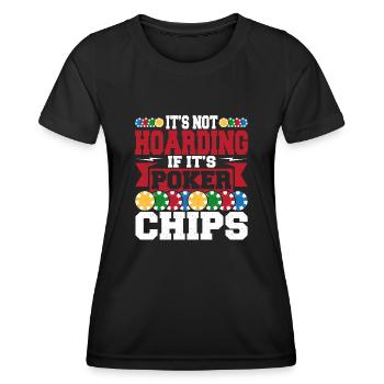 Aces Spades Flop Ce n’est pas de la thésaurisation si c’est du poker C - T-shirt sport Femme - noir - Devant - AI Model Female 172 light (172cm)
