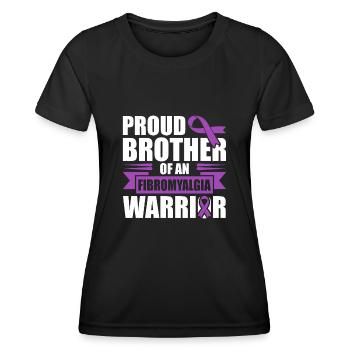 Proud father of a fibromyalgia warrior - Women's Functional T-Shirt - black - Front - AI Model Female 172 light (172cm)