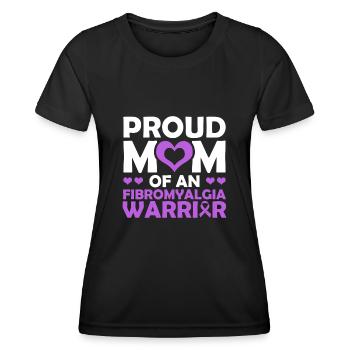 Proud mother of a fibromyalgia warrior - Women's Functional T-Shirt - black - Front - AI Model Female 172 light (172cm)