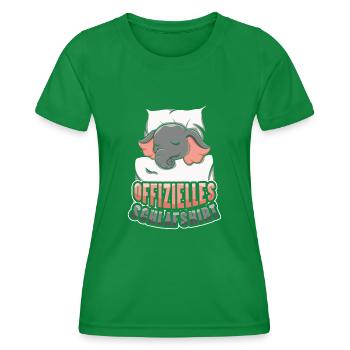 Mein Offizielles Schlafshirt Faulenzer - Frauen Funktions-T-Shirt - Kelly Green - Vorne - AI Model Female 172 dark (172cm)