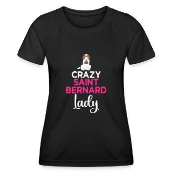 St. Bernard St. Bernard Dog Dog - Women's Functional T-Shirt - black - Front - AI Model Female 172 light (172cm)