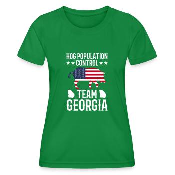 Schweinejagd-georgia-design Für Die - Women's Functional T-Shirt - kelly green - Front - AI Model Female 172 dark (172cm)