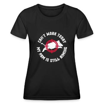 Schweinejagd-design Für Die Wildschweinjagd - Frauen Funktions-T-Shirt - Schwarz - Vorne - AI Model Female 172 light (172cm)