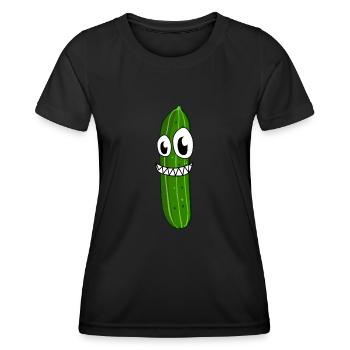 Gurken verrückte Gurke - Frauen Funktions-T-Shirt - Schwarz - Vorne - AI Model Female 172 light (172cm)