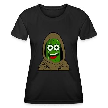 Gurke Gurken - Frauen Funktions-T-Shirt - Schwarz - Vorne - AI Model Female 172 light (172cm)