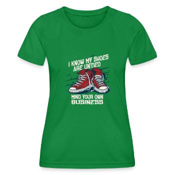 I know my shoes are open, but - Women's Functional T-Shirt - kelly green - Front - AI Model Female 172 dark (172cm)