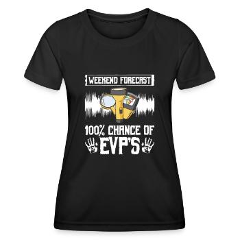 Paranormales Ermittlerdesign Für Paranormale - Frauen Funktions-T-Shirt - Schwarz - Vorne - AI Model Female 172 light (172cm)
