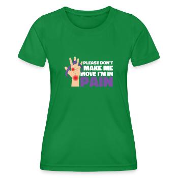 Fibromyalgia rheumatism hands - Women's Functional T-Shirt - kelly green - Front - AI Model Female 172 dark (172cm)