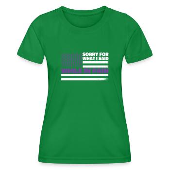 Fibromyalgia Rheumatism U.S. Flag - Women's Functional T-Shirt - kelly green - Front - AI Model Female 172 dark (172cm)