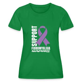 Fibromyalgia Rheumatism Support - Women's Functional T-Shirt - kelly green - Front - AI Model Female 172 dark (172cm)
