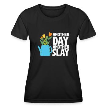 Another Day Another Slay Motivational - Women's Functional T-Shirt - black - Front - AI Model Female 172 light (172cm)
