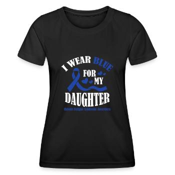 Ich Trage Blau Für Meinen Sohn - Bewusstsein Für - Frauen Funktions-T-Shirt - Schwarz - Vorne - AI Model Female 172 light (172cm)