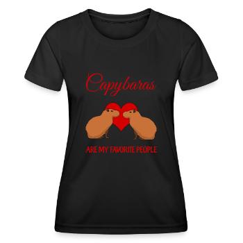 Capybaras Capybara - Women's Functional T-Shirt - black - Front - AI Model Female 172 light (172cm)