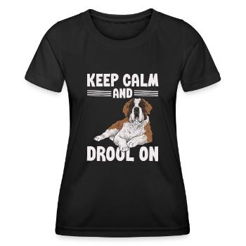 St. Bernard St. Bernard Dog Dog - Women's Functional T-Shirt - black - Front - AI Model Female 172 light (172cm)