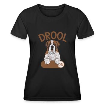 Saint-Bernard Chien Saint-Bernard - T-shirt sport Femme - noir - Devant - AI Model Female 172 light (172cm)