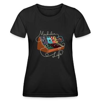 Modular Life Electronic Musical Synthesizer - Women's Functional T-Shirt - black - Front - AI Model Female 172 light (172cm)