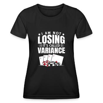Aces Spades Poker Je ne perds pas ça s’appelle Vari - T-shirt sport Femme - noir - Devant - AI Model Female 172 light (172cm)
