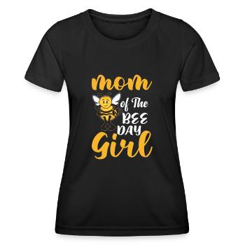 Mama Of The Bee Day Girl Bee Birthday Party Theme - Women's Functional T-Shirt - black - Front - AI Model Female 172 light (172cm)