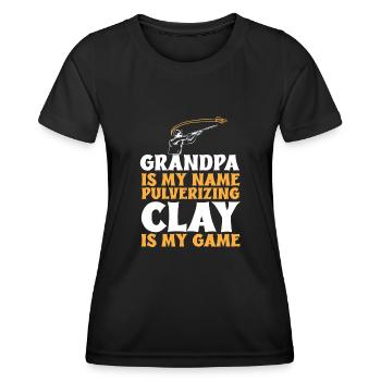 Trapschießen Skeet Tontaubenschießen - Frauen Funktions-T-Shirt - Schwarz - Vorne - AI Model Female 172 light (172cm)