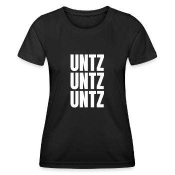 Unzt Unzt Ubtz Techno Musik Festival Outfit - Frauen Funktions-T-Shirt - Schwarz - Vorne - AI Model Female 172 light (172cm)