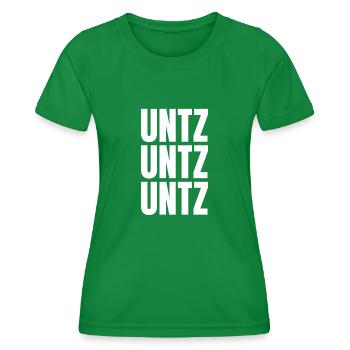 Unzt Unzt Ubtz Techno Musik Festival Outfit - Frauen Funktions-T-Shirt - Kelly Green - Vorne - AI Model Female 172 dark (172cm)