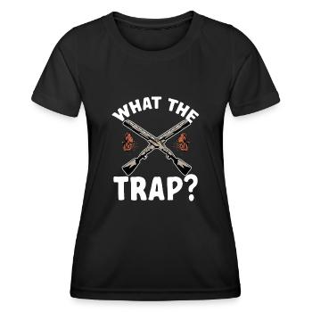 Tir au piège Tir au pigeon en argile Skeet - T-shirt sport Femme - noir - Devant - AI Model Female 172 light (172cm)