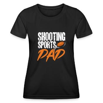 Tir au piège Tir au pigeon en argile Skeet - T-shirt sport Femme - noir - Devant - AI Model Female 172 light (172cm)