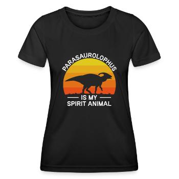 Dino Parasauolophus Dinosaurier - Frauen Funktions-T-Shirt - Schwarz - Vorne - AI Model Female 172 light (172cm)