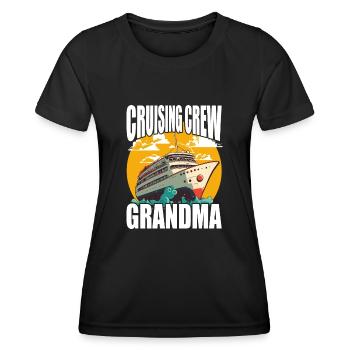 Équipage de croisière - Grand-mère - Vacances et famille - T-shirt sport Femme - noir - Devant - AI Model Female 172 light (172cm)