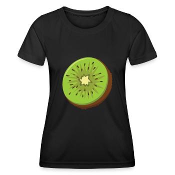 Liebe Kiwi Liebhaber Fruit Surf Hallo Sommer - Frauen Funktions-T-Shirt - Schwarz - Vorne - AI Model Female 172 light (172cm)