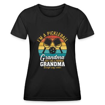 Pickleball Opa Pickleball Spieler - Frauen Funktions-T-Shirt - Schwarz - Vorne - AI Model Female 172 light (172cm)