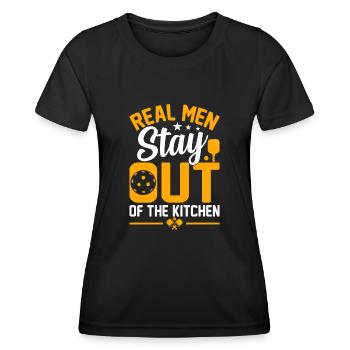 Pickleball Opa Pickleball Spieler - Frauen Funktions-T-Shirt - Schwarz - Vorne - AI Model Female 172 light (172cm)