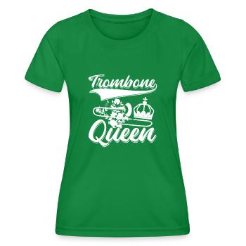 Brass band trombone queen - Women's Functional T-Shirt - kelly green - Front - AI Model Female 172 dark (172cm)