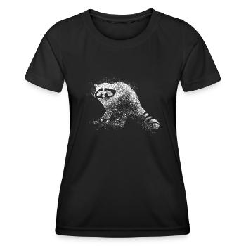 Raton laveur - T-shirt sport Femme - noir - Devant - AI Model Female 172 light (172cm)