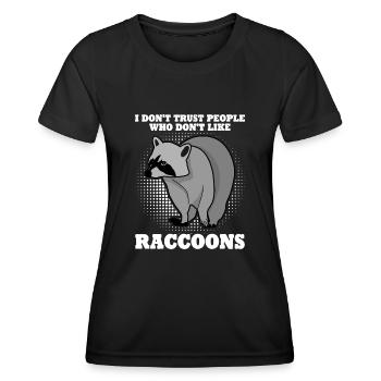 Raton laveur Raton laveur - T-shirt sport Femme - noir - Devant - AI Model Female 172 light (172cm)