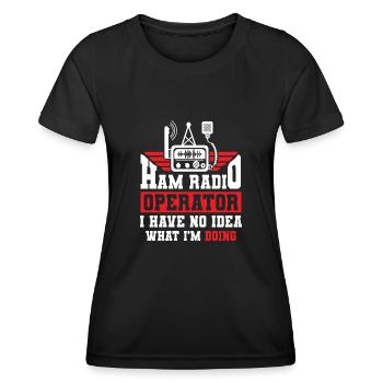 Amateur Radio Opérateur Antenne Antenne Amateur - T-shirt sport Femme - noir - Devant - AI Model Female 172 light (172cm)