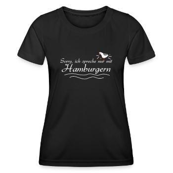 Hamburger Möwe Hamburg - Frauen Funktions-T-Shirt - Schwarz - Vorne - AI Model Female 172 light (172cm)