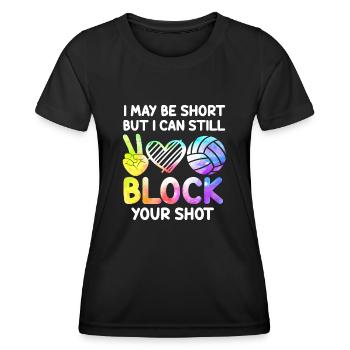 Je peux bloquer votre tir Volleyball de plage - T-shirt sport Femme - noir - Devant - AI Model Female 172 light (172cm)