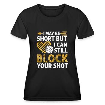 Je peux bloquer votre tir Volleyball de plage - T-shirt sport Femme - noir - Devant - AI Model Female 172 light (172cm)