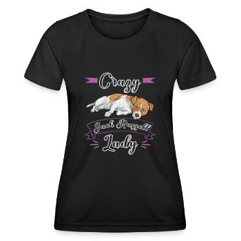 Jack Russell Terrier - Frauen Funktions-T-Shirt - Schwarz - Vorne - AI Model Female 172 light (172cm)