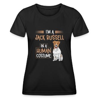 Jack Russell Terrier - Frauen Funktions-T-Shirt - Schwarz - Vorne - AI Model Female 172 light (172cm)