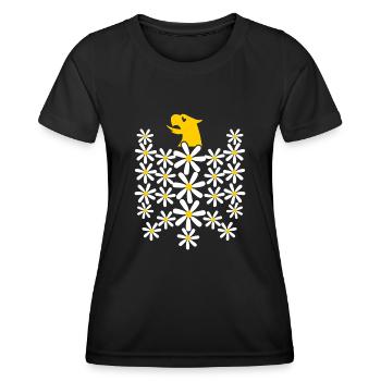Daisy Federal Eagle de fleurs - T-shirt sport Femme - noir - Devant - AI Model Female 172 light (172cm)