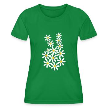 Signe de Paix Pacifisme Paix - T-shirt sport Femme - vert - Devant - AI Model Female 172 dark (172cm)