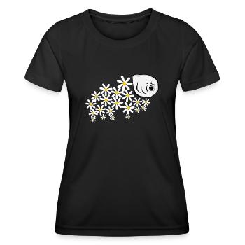 Bärtierchen Tardigrade Blüten - Frauen Funktions-T-Shirt - Schwarz - Vorne - AI Model Female 172 light (172cm)