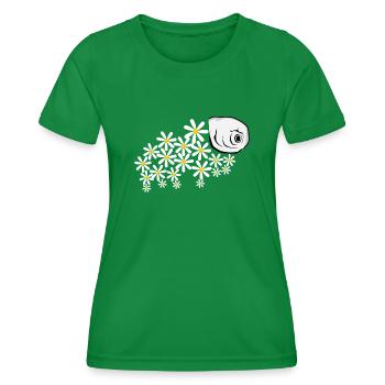 Tardigrade Tardigrade Flowers - Women's Functional T-Shirt - kelly green - Front - AI Model Female 172 dark (172cm)