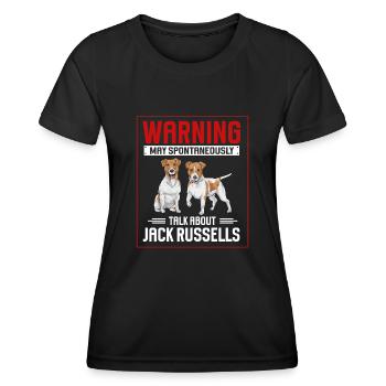 Jack Russell Terrier - Women's Functional T-Shirt - black - Front - AI Model Female 172 light (172cm)