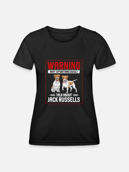 Jack Russell Terrier - Frauen Funktions-T-Shirt - Schwarz